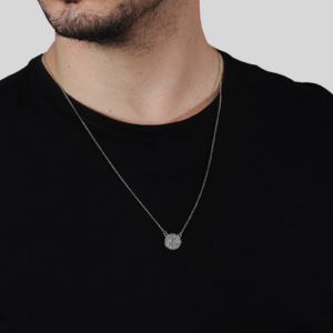 Escapulário Prateado Redondo São Jorge